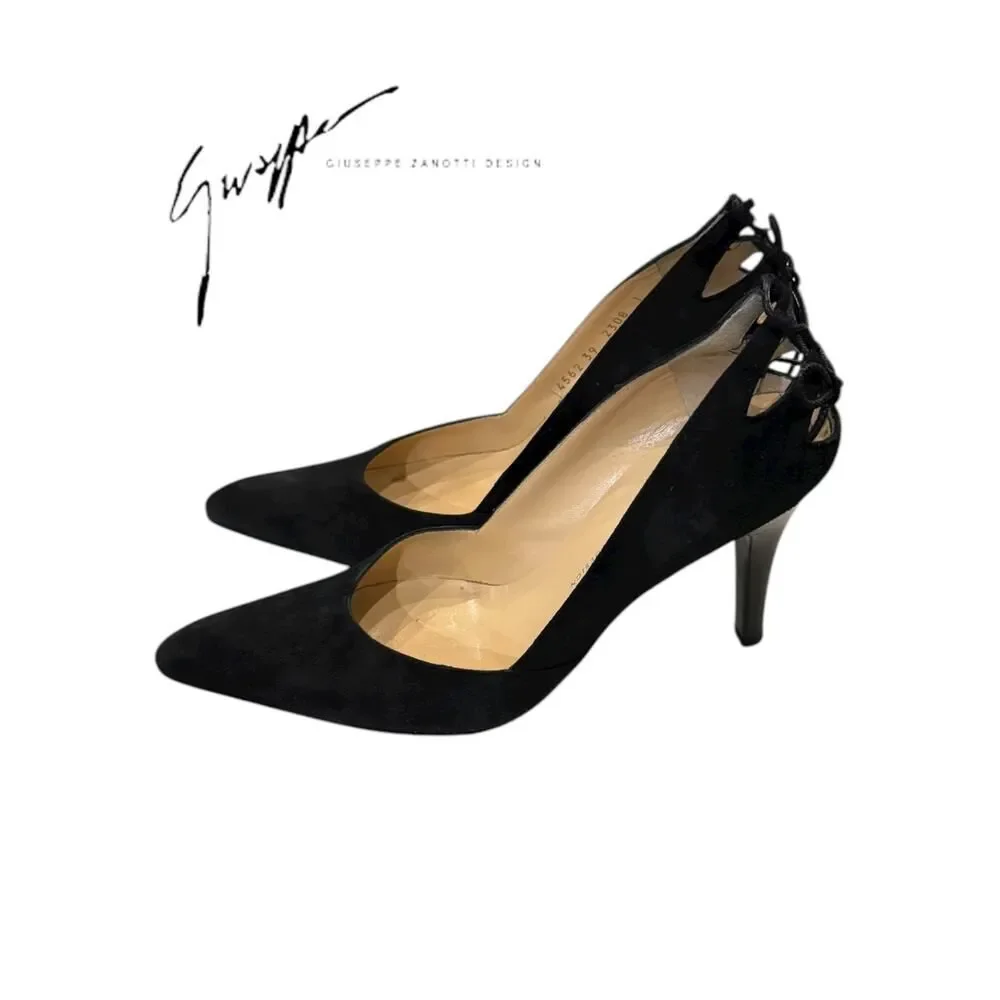 Giuseppe Zanotti Design Women's Black Suede Leather Pump Heels Size 9